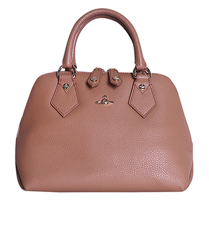 Balmoral Dome Tote, &pound;120, Handbags, Tan, Leather, Front view